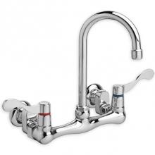 American Standard 7293172H.002 - Heritage® Wall Mount Faucet With Gooseneck Spout, Wrist Blade Handles and Offset Shanks
