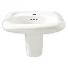 American Standard 0954123EC.020 - Murro® Wall-Hung EverClean® Sink With 4-Inch Centerset and Extra Right-Hand Hole