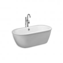 American Standard 2764014M202.011 - Cadet® 66 x 32-Inch Freestanding Bathtub With Polished Chrome Finish Filler and Drain Kit