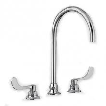 American Standard 6540188.002 - Monterrey® 8-Inch Widespread 8-inch Reach Gooseneck Faucet With Wrist Blade Handles 1.5 gpm/5