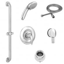 American Standard TU662SG221.002 - Commercial Shower System Trim Kit 2.5 gpm/9.5 Lpm With 36-Inch Slide-Grab Bar and Hand Shower
