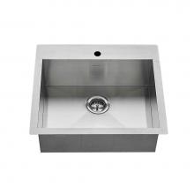 American Standard 18SB.9252211.075 - Edgewater® 25 x 22-Inch Stainless Steel 1-Hole Undermount Single-Bowl Kitchen Sink