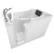 American Standard 3052.109.WLW - Gelcoat Premium Series 30 x 52 -Inch Walk-in Tub With Whirlpool System - Left-Hand Drain With Fauc