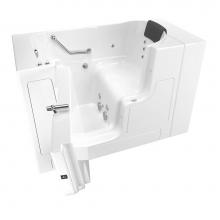 American Standard 3052OD.105.WLW-PC - Gelcoat Premium Series 30 x 52 -Inch Walk-in Tub With Whirlpool System - Left-Hand Drain