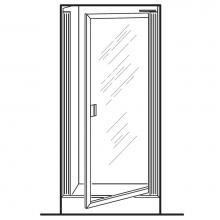 American Standard AM00806400.213 - Prestige 63-1/2-Inch Height Framed Swing Shower Door