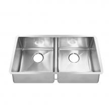 American Standard 18DB.9351800.075 - Pekoe 35 x 18-Inch Stainless Steel Undermount Double Bowl Kitchen Sink