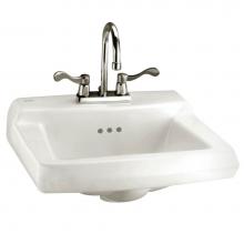 American Standard 0124131.020 - Comrade® Wall-Hung Sink With 4-Inch Centerset, for Concealed Arms
