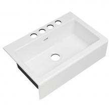 American Standard 77SB33220A.308 - Delancey® 33 x 22-Inch Cast Iron 4-Hole Undermount Single Bowl Apron Front Kitchen Sink