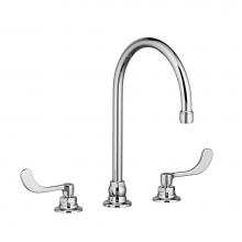 American Standard 6403170.002 - Monterrey® Bottom Mount Kitchen Faucet With Gooseneck Spout and Wrist Blade Handles 1.5 gpm/5