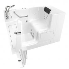 American Standard 3252OD.109.WLW-PC - Gelcoat Premium Series 32 x 52 -Inch Walk-in Tub With Whirlpool System - Left-Hand Drain With Fauc