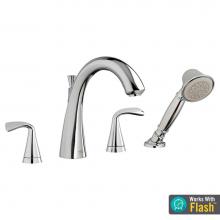 American Standard T186901.002 - Fluent® Bathtub Faucet With  Lever Handles and Personal Shower for Flash® Rough-In Valve