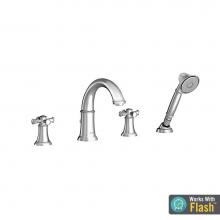 American Standard T420921.002 - Portsmouth Bathtub Faucet with Personal Shower for Flash Rough-in Valve with Cross Handles