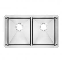 American Standard 18DB.9291800.075 - Pekoe® 29 x 18-Inch Stainless Steel Undermount Double Bowl Kitchen Sink