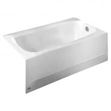 American Standard 2460002.020 - Cambridge® Americast® 60 x 32-Inch Integral Apron Bathtub With Left-Hand Outlet