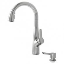 American Standard 9129301.075 - Kerris Single-Handle Pull-Down Triple Spray Kitchen Faucet 1.8 GPM with Pause Feature