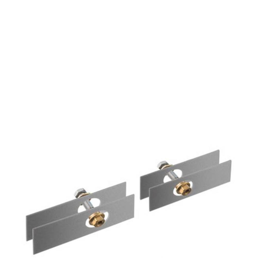 Universal SoftSquare Mounting Set for Two-Sided Glass Installation in Chrome