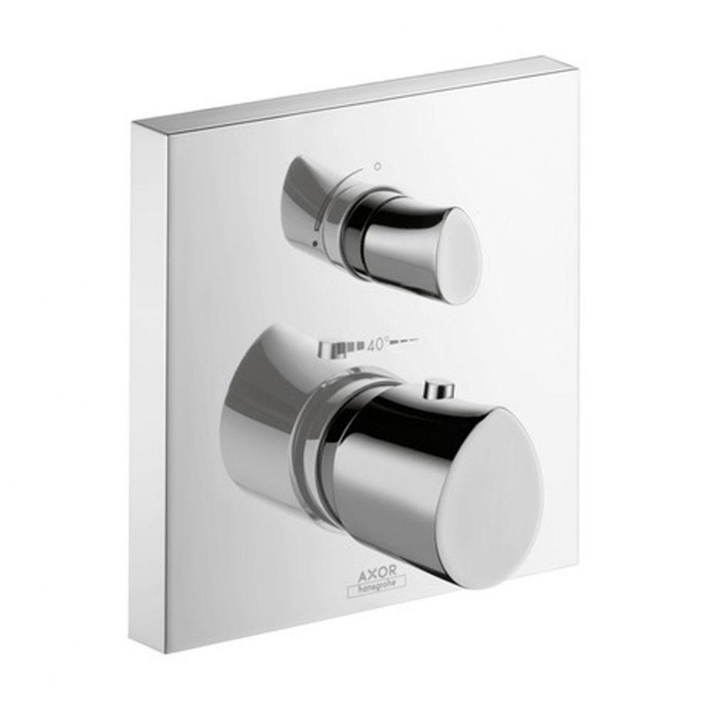Starck Organic Thermostatic Trim with Volume Control and Diverter in Chrome
