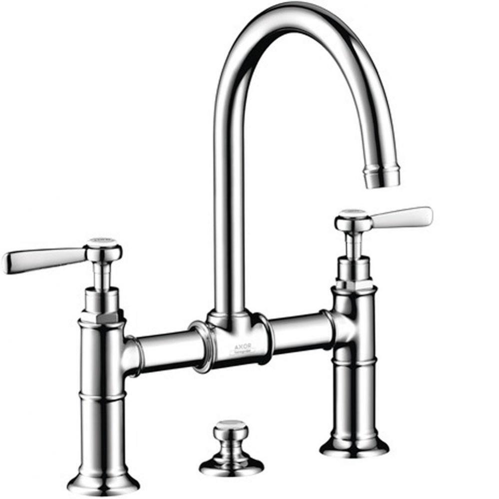 Montreux 2-Handle Faucet 220 with Lever Handles and Pop-Up Drain, 1.2 GPM in Chrome