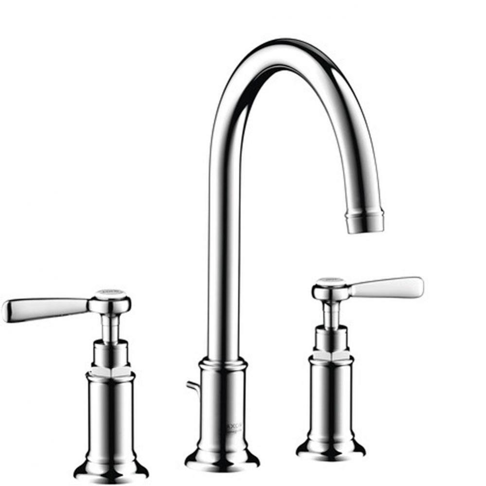 Montreux Widespread Faucet 180 with Lever Handles and Pop-Up Drain, 1.2 GPM in Chrome