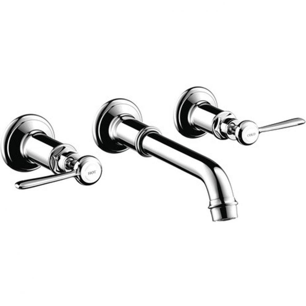Montreux Wall-Mounted Widespread Faucet Trim with Lever Handles, 1.2 GPM in Chrome