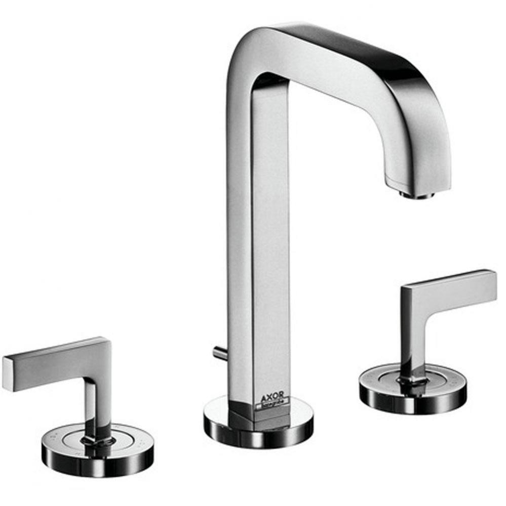 Citterio Widespread Faucet 170 with Lever Handles and Pop-Up Drain, 1.2 GPM in Chrome