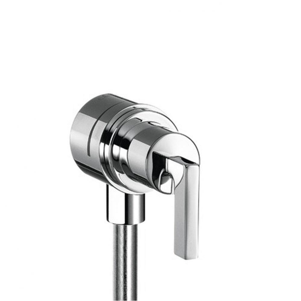 Citterio Wall Outlet with Check Valves and Volume Control, Lever Handle in Chrome