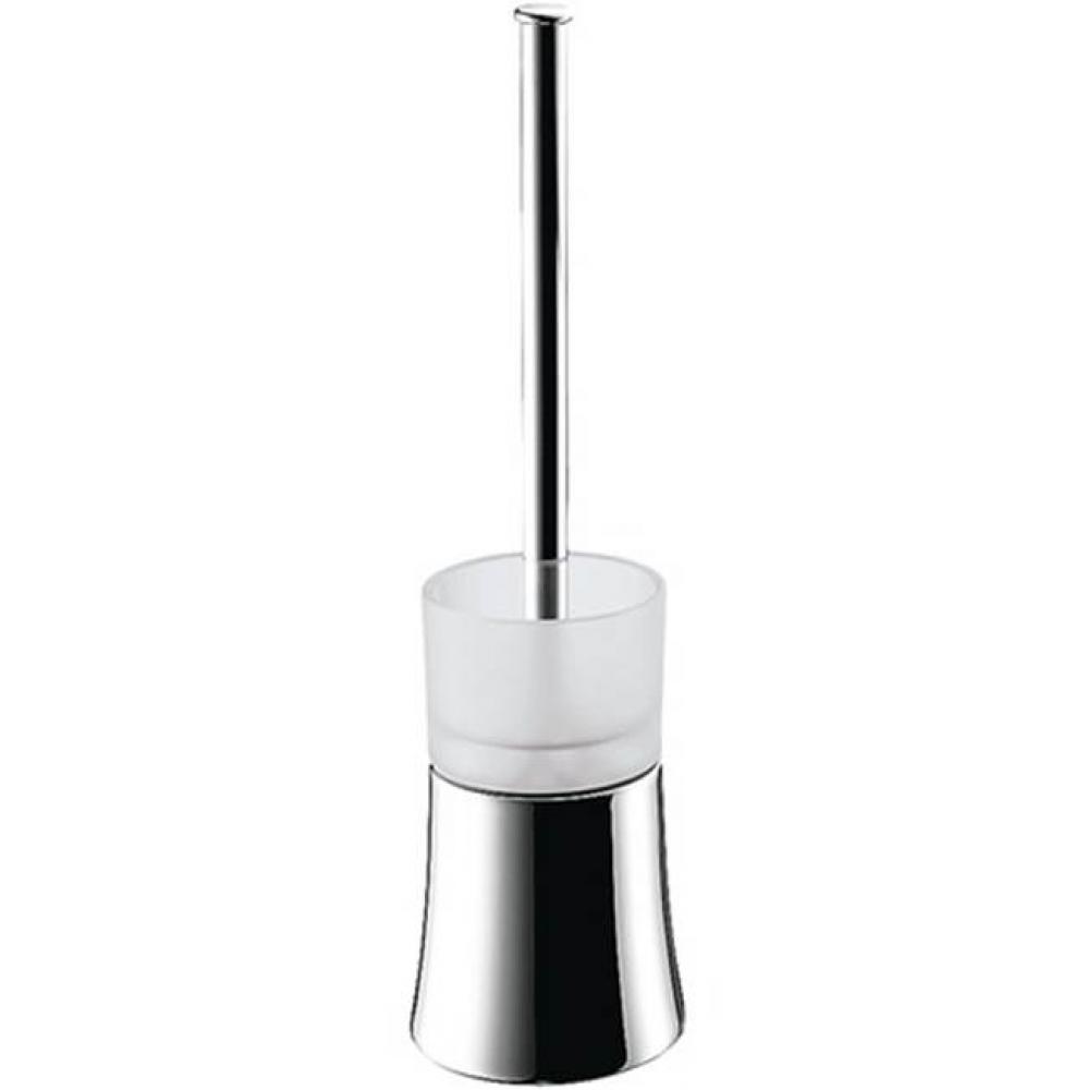 Uno Toilet Brush with Holder, Freestanding in Chrome