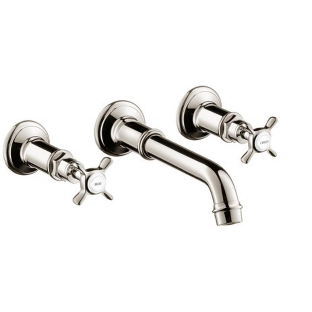 AXOR Montreux Wall-Mounted Widespread Faucet Trim with Cross Handles, 1.2 GPM in Polished Nickel