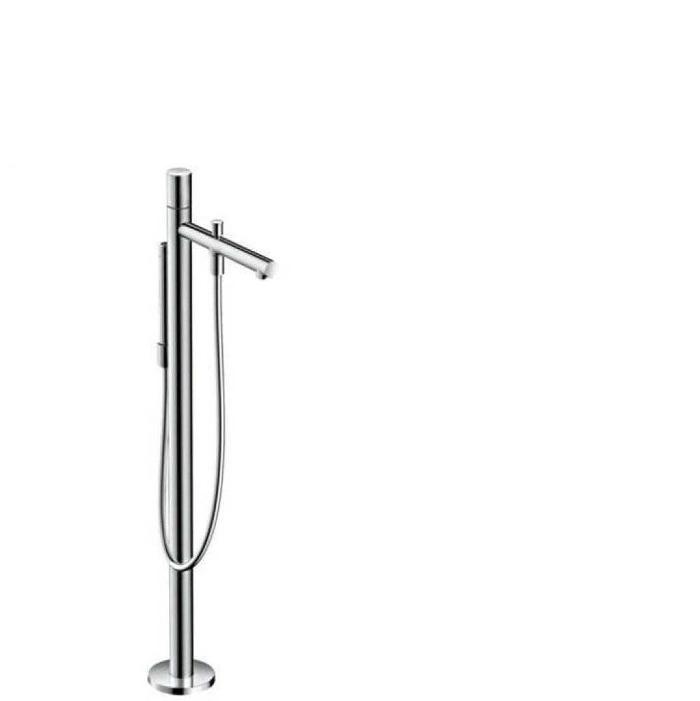 Uno Freestanding Tub Filler Trim with Zero Handle and 1.75 GPM Handshower in Chrome