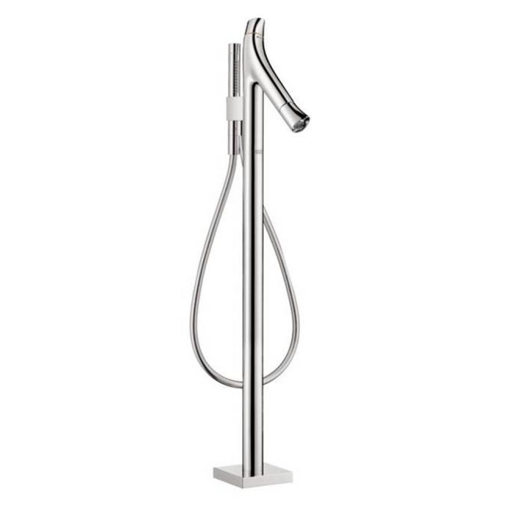 Starck Organic Thermostatic Freestanding Tub Filler Trim with 1.75 GPM Handshower in Chrome