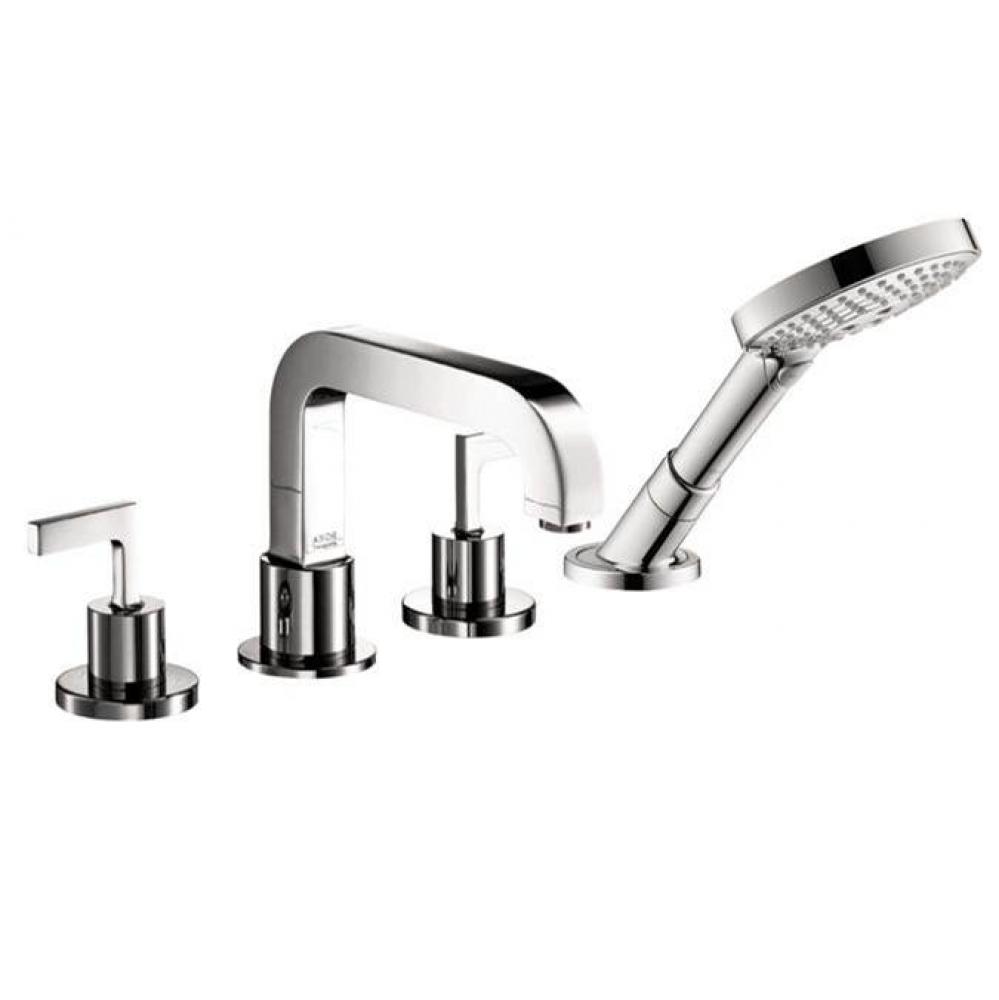 Citterio 4-Hole Roman Tub Set Trim with Lever Handles and 1.75 GPM Handshower in Chrome