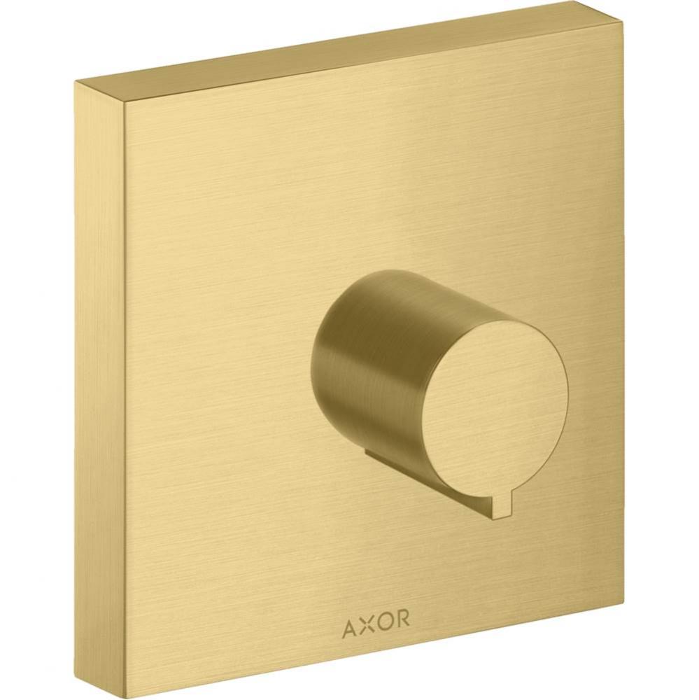 AXOR ShowerSolutions Volume Control Trim 5'' x 5'' in Brushed Gold Optic