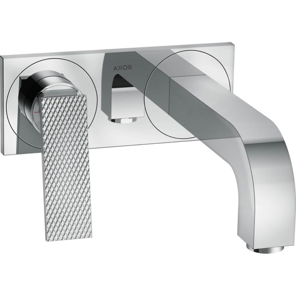 Citterio Wall-Mounted Single-Handle Faucet Trim with Base Plate- Rhombic Cut, 1.2 GPM in Chrome
