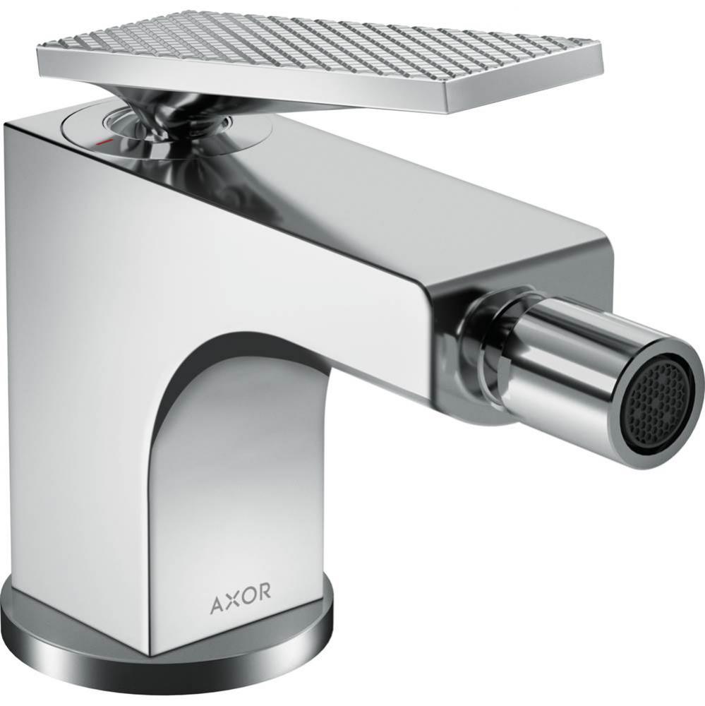 Citterio Single-Hole Bidet Faucet with Pop-Up Drain- Rhombic Cut, 1.5 GPM in Chrome