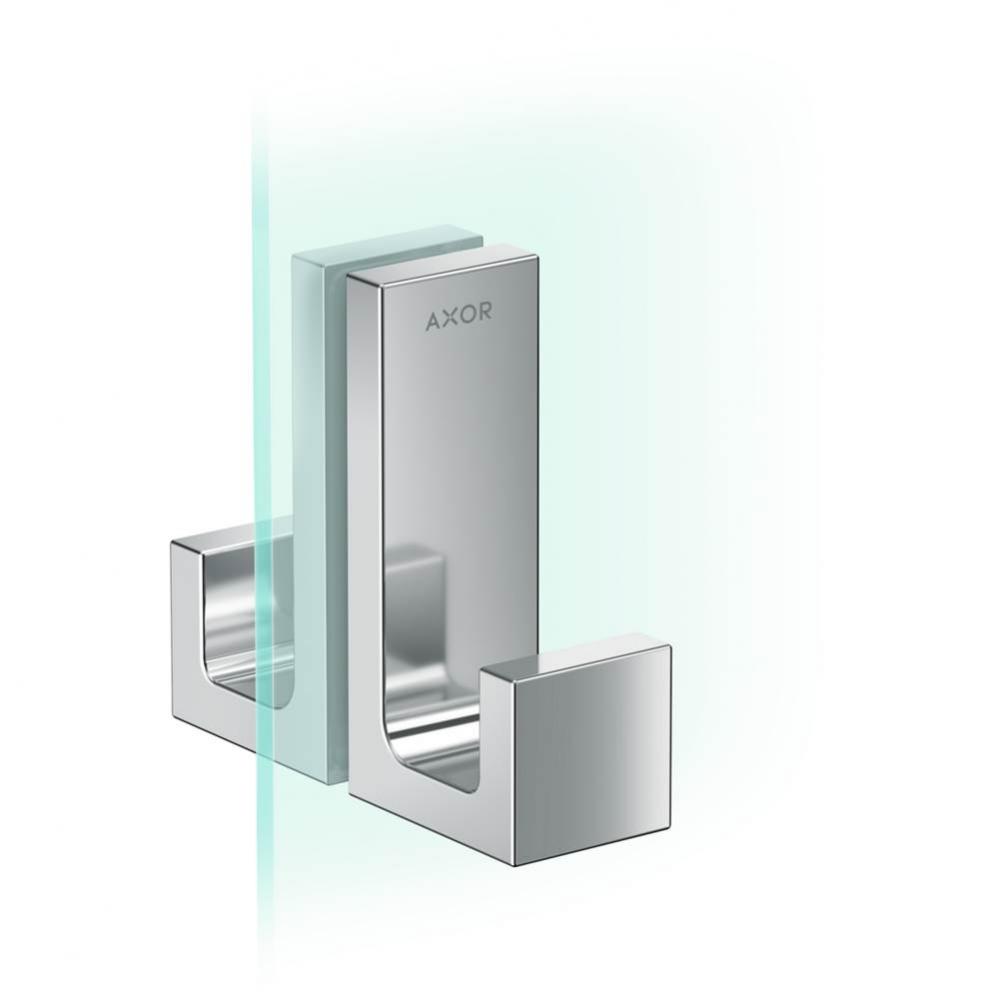 Universal Rectangular Shower Door Handle in Chrome