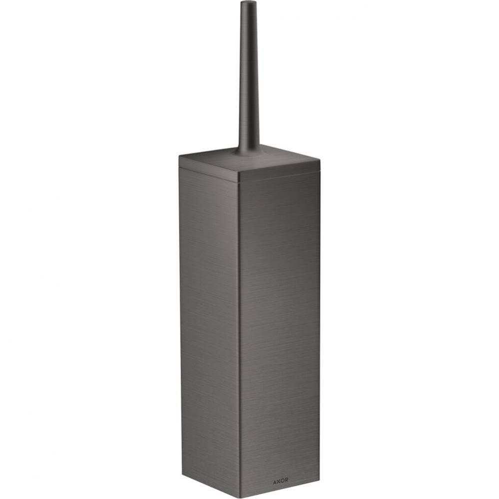 AXOR Universal Rectangular  Toilet Brush Holder, Wall-Mounted in Brushed Black Chrome