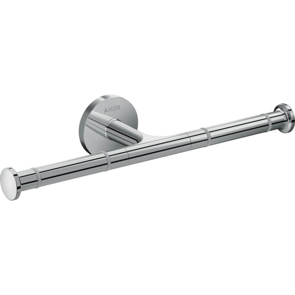 Universal Circular Double Toilet Paper Holder in Chrome