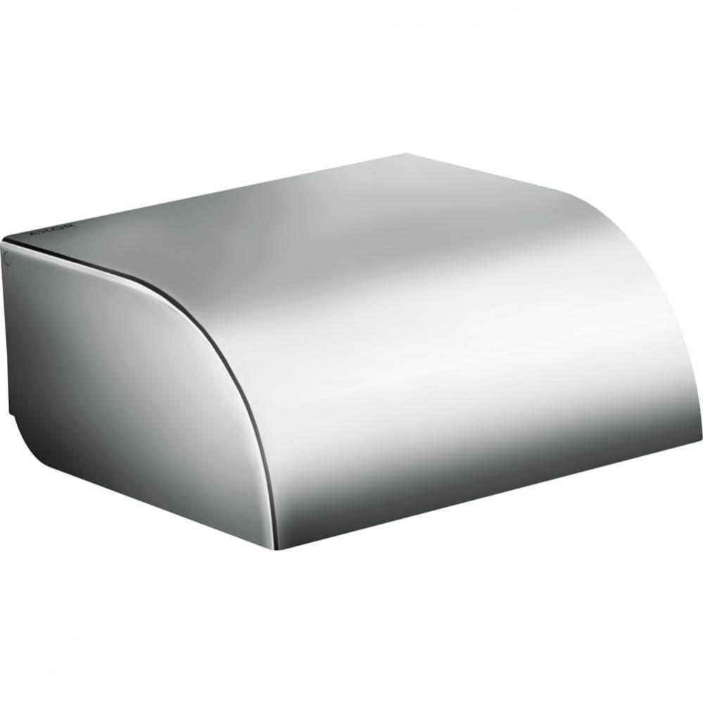 Universal Circular Roll Holder with Cover in Chrome
