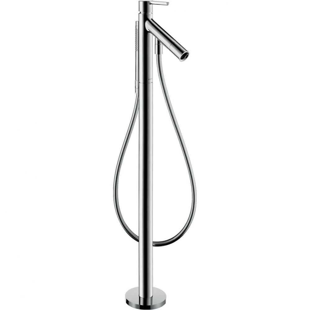 Starck Freestanding Tub Filler Trim with Lever Handle and 1.75 GPM Handshower in Chrome