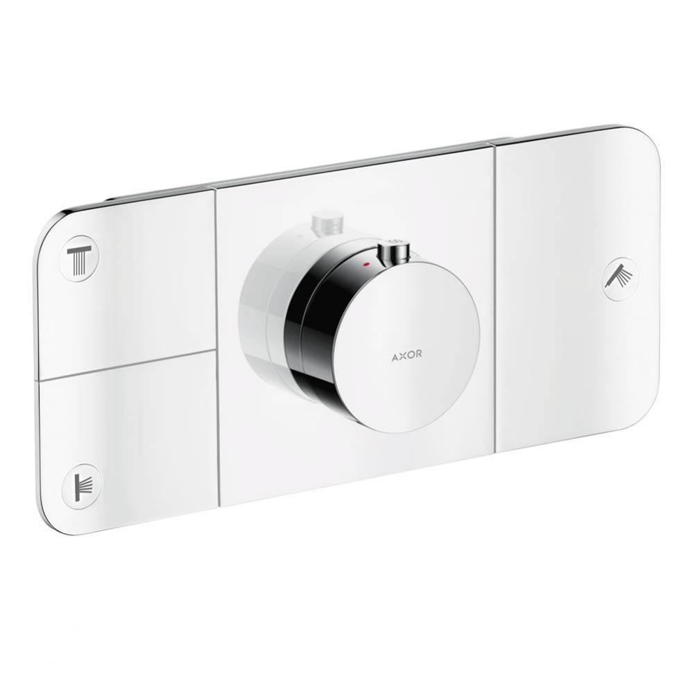 One Thermostatic Module Trim for 3 Functions in Chrome