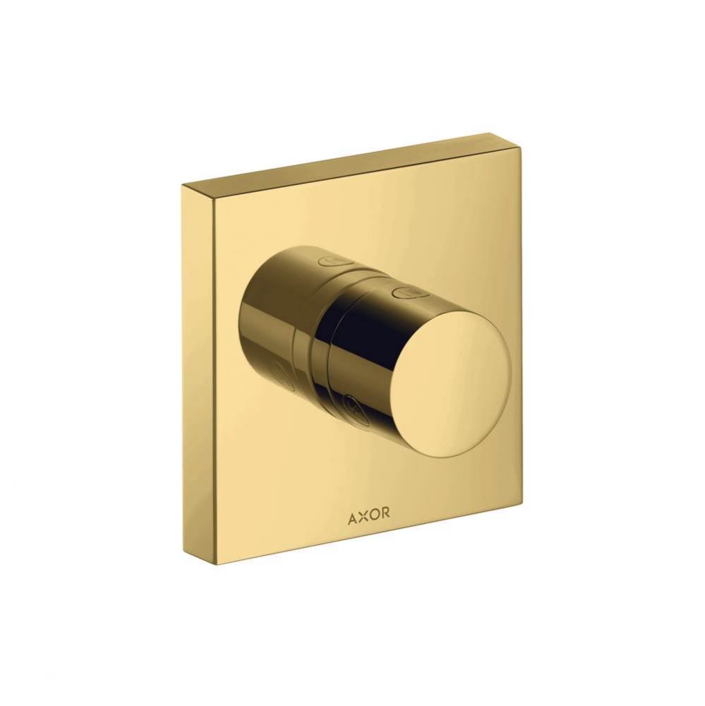 AXOR ShowerSolutions Diverter Trim Trio/Quattro 5'' x 5'' in Polished Gold Opt