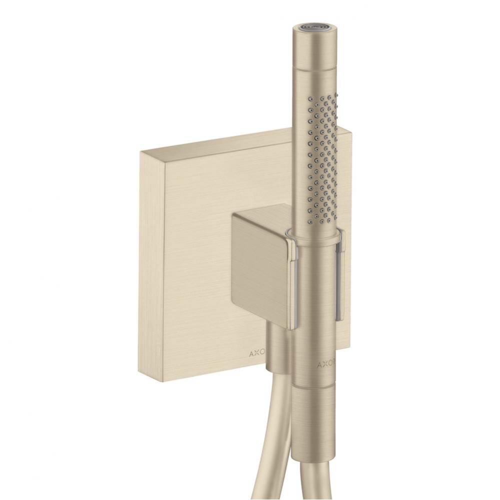 ShowerSolutions Handshower Holder with Outlet 5'' x 5'' with Handshower, 1.75