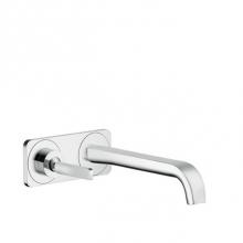 Axor 36114001 - Citterio E Wall-Mounted Single-Handle Faucet Trim with Base Plate, 1.2 GPM in Chrome