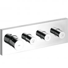 Axor 10751001 - ShowerSolutions Thermostatic Module Trim 15'' x 5'' for 3 Functions in Chrome