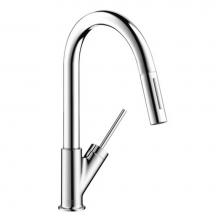 Axor 10824001 - Starck Prep Kitchen Faucet 2-Spray Pull-Down, 1.75 GPM in Chrome