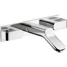 Axor 11043001 - Urquiola Wall-Mounted Widespread Faucet Trim with Base Plate, 1.2 GPM in Chrome