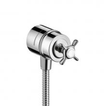 Axor 16882001 - Montreux Wall Outlet with Check Valves and Volume Control, Cross Handle in Chrome