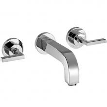 Axor 39147001 - Citterio Wall-Mounted Widespread Faucet Trim with Lever Handles, 1.2 GPM in Chrome