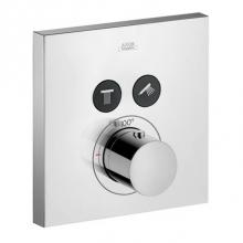 Axor 36715001 - ShowerSelect Thermostatic Trim Square for 2 Functions in Chrome