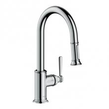 Axor 16581001 - Montreux HighArc Kitchen Faucet 2-Spray Pull-Down, 1.75 GPM in Chrome